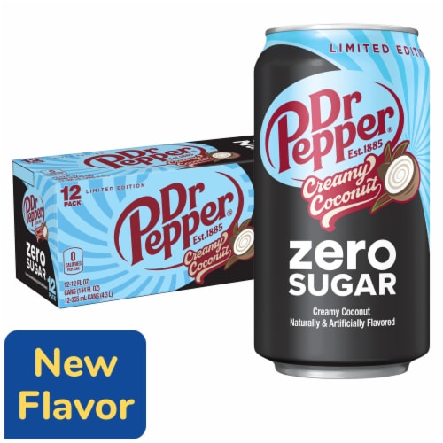 Dr Pepper Creamy Coconut Zero Sugar Soda - Zero Refresh