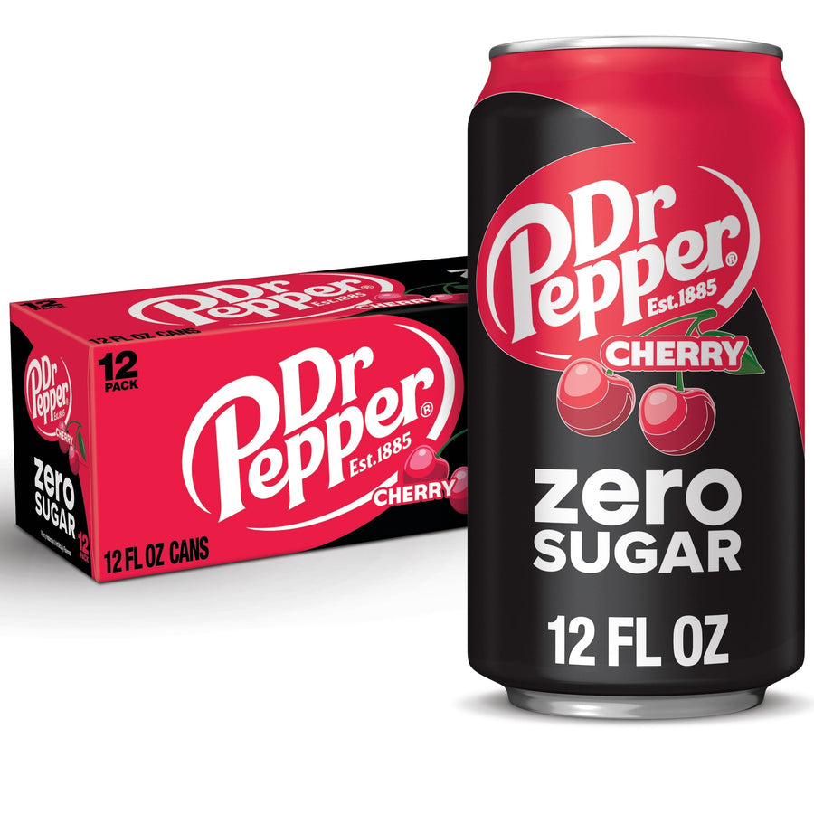 Dr Pepper Cherry Zero Sugar Soda - Crisp Sip